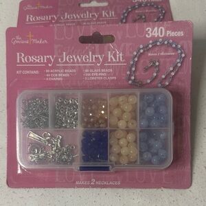 Rosary Jewelry Kit - Blue and Cream